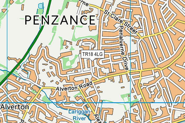TR18 4LG map - OS VectorMap District (Ordnance Survey) TR18 4LG map - OS VectorMap District (Ordnance Survey)