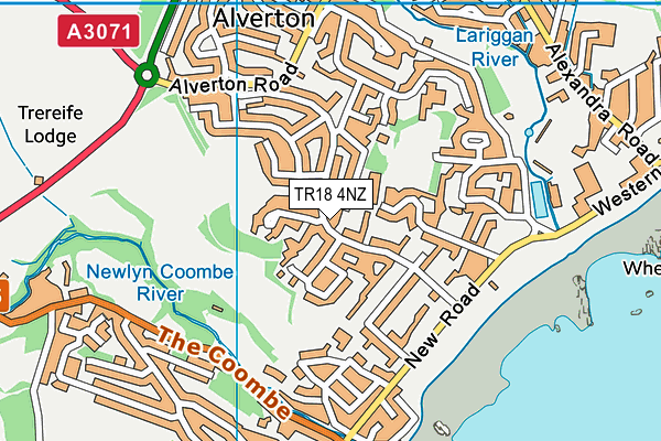 TR18 4NZ map - OS VectorMap District (Ordnance Survey) TR18 4NZ map - OS VectorMap District (Ordnance Survey)