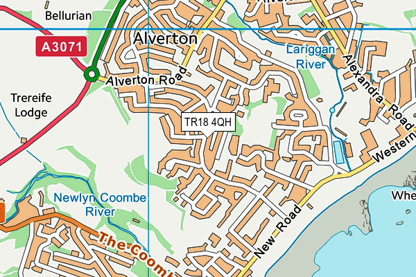 TR18 4QH map - OS VectorMap District (Ordnance Survey) TR18 4QH map - OS VectorMap District (Ordnance Survey)