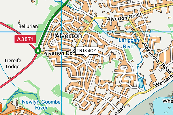 TR18 4QZ map - OS VectorMap District (Ordnance Survey) TR18 4QZ map - OS VectorMap District (Ordnance Survey)