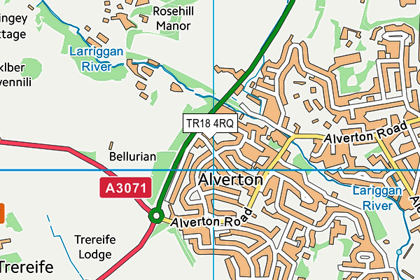 TR18 4RQ map - OS VectorMap District (Ordnance Survey) TR18 4RQ map - OS VectorMap District (Ordnance Survey)