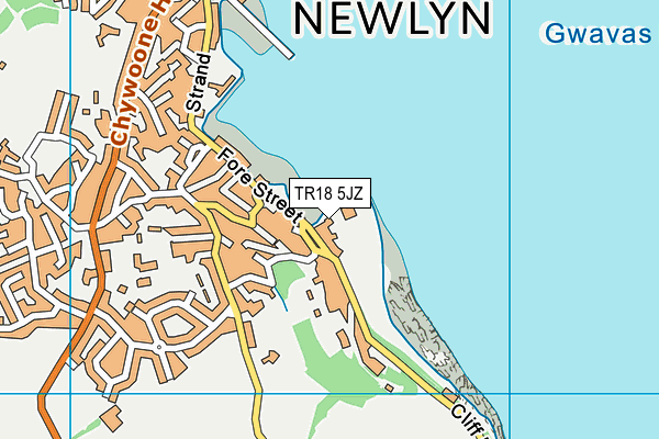 TR18 5JZ map - OS VectorMap District (Ordnance Survey) TR18 5JZ map - OS VectorMap District (Ordnance Survey)