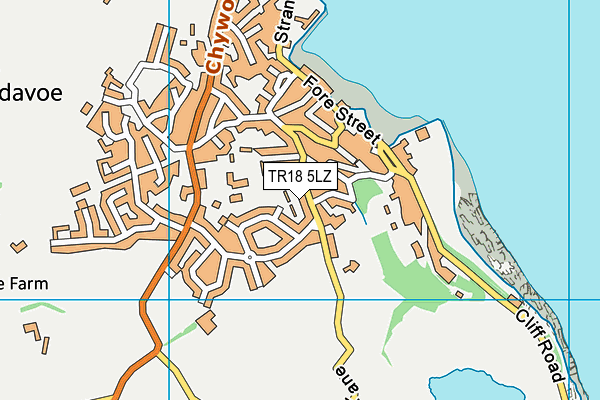 TR18 5LZ map - OS VectorMap District (Ordnance Survey) TR18 5LZ map - OS VectorMap District (Ordnance Survey)