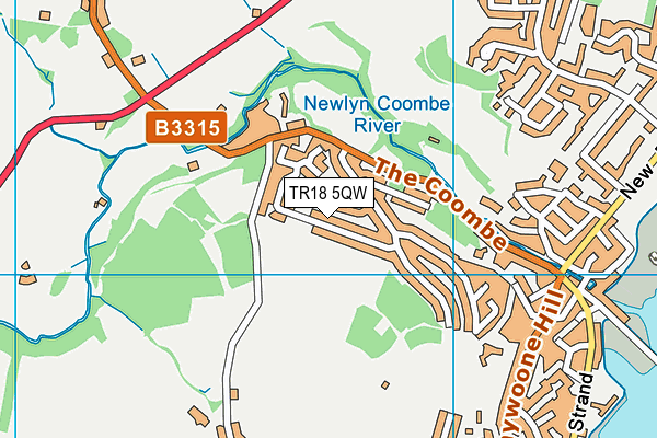 TR18 5QW map - OS VectorMap District (Ordnance Survey) TR18 5QW map - OS VectorMap District (Ordnance Survey)