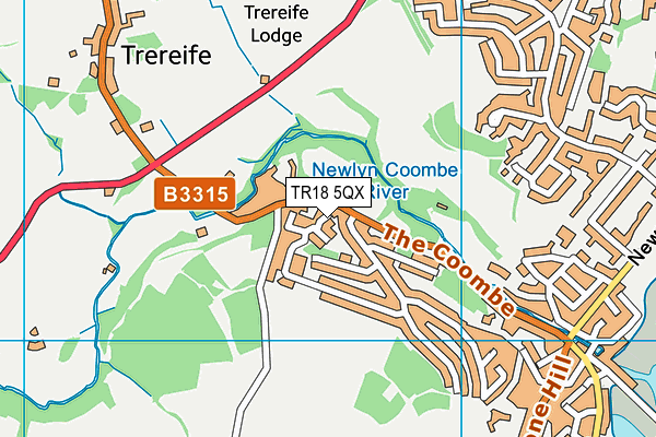 TR18 5QX map - OS VectorMap District (Ordnance Survey) TR18 5QX map - OS VectorMap District (Ordnance Survey)