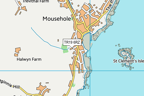 TR19 6RZ map - OS VectorMap District (Ordnance Survey) TR19 6RZ map - OS VectorMap District (Ordnance Survey)