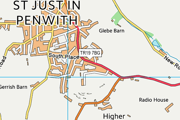 TR19 7BG map - OS VectorMap District (Ordnance Survey)