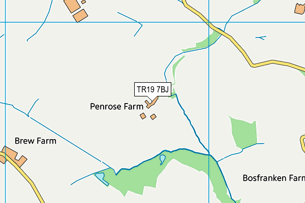 TR19 7BJ map - OS VectorMap District (Ordnance Survey) TR19 7BJ map - OS VectorMap District (Ordnance Survey)