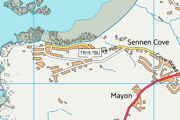 TR19 7BU map - OS VectorMap District (Ordnance Survey) TR19 7BU map - OS VectorMap District (Ordnance Survey)