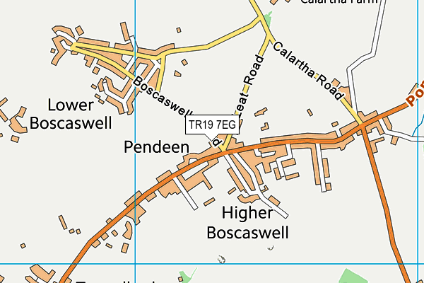 TR19 7EG map - OS VectorMap District (Ordnance Survey) TR19 7EG map - OS VectorMap District (Ordnance Survey)