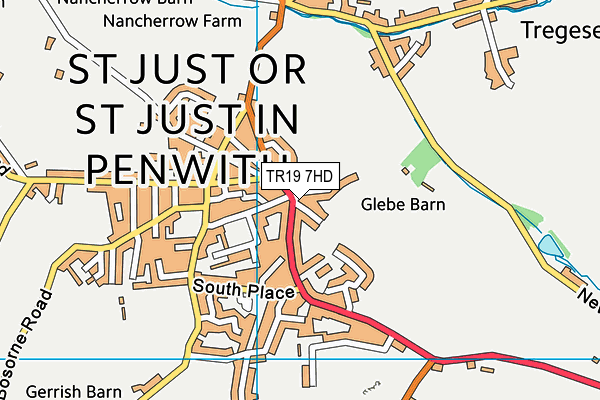 TR19 7HD map - OS VectorMap District (Ordnance Survey) TR19 7HD map - OS VectorMap District (Ordnance Survey)