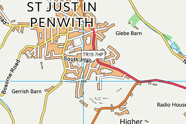 TR19 7HP map - OS VectorMap District (Ordnance Survey) TR19 7HP map - OS VectorMap District (Ordnance Survey)