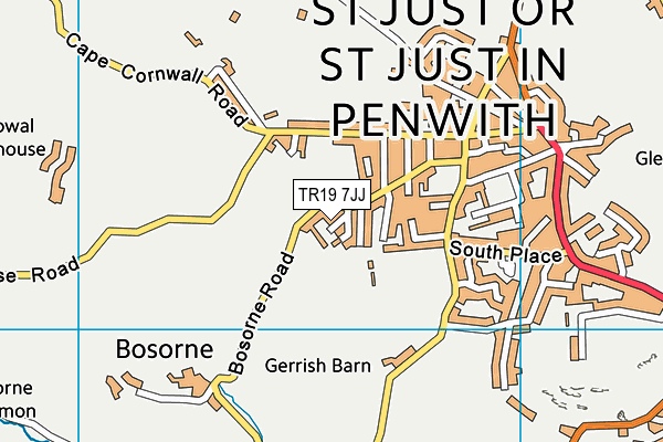 TR19 7JJ map - OS VectorMap District (Ordnance Survey) TR19 7JJ map - OS VectorMap District (Ordnance Survey)