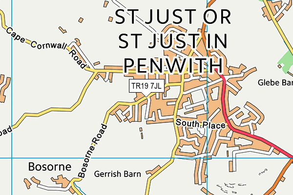 TR19 7JL map - OS VectorMap District (Ordnance Survey) TR19 7JL map - OS VectorMap District (Ordnance Survey)