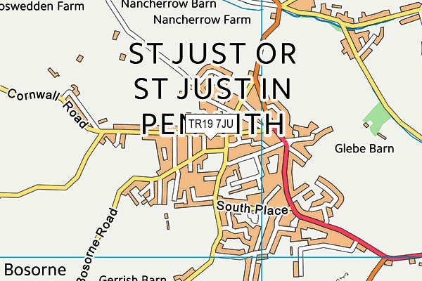 TR19 7JU map - OS VectorMap District (Ordnance Survey) TR19 7JU map - OS VectorMap District (Ordnance Survey)