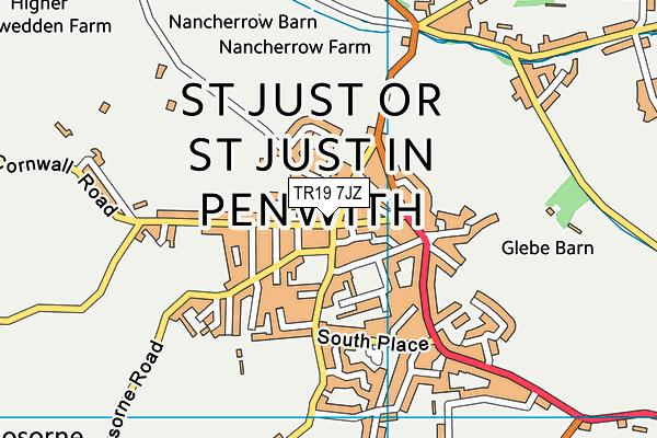 TR19 7JZ map - OS VectorMap District (Ordnance Survey) TR19 7JZ map - OS VectorMap District (Ordnance Survey)