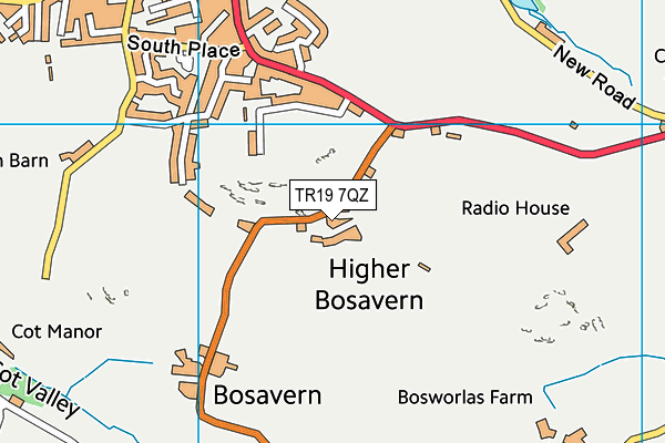 TR19 7QZ map - OS VectorMap District (Ordnance Survey)