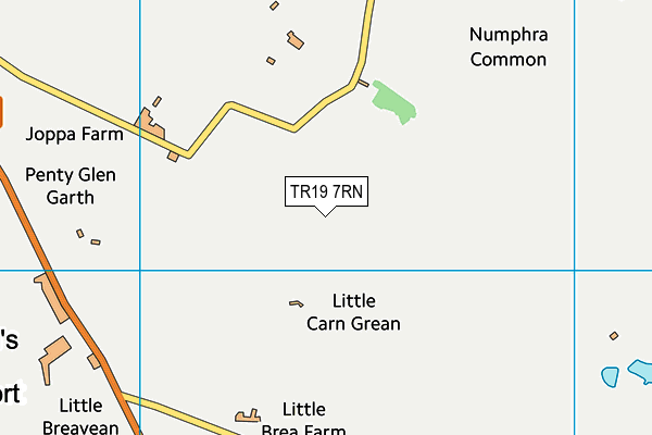 TR19 7RN map - OS VectorMap District (Ordnance Survey) TR19 7RN map - OS VectorMap District (Ordnance Survey)