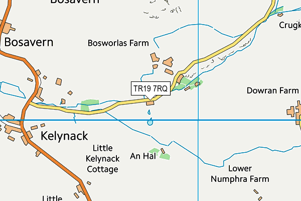 TR19 7RQ map - OS VectorMap District (Ordnance Survey)