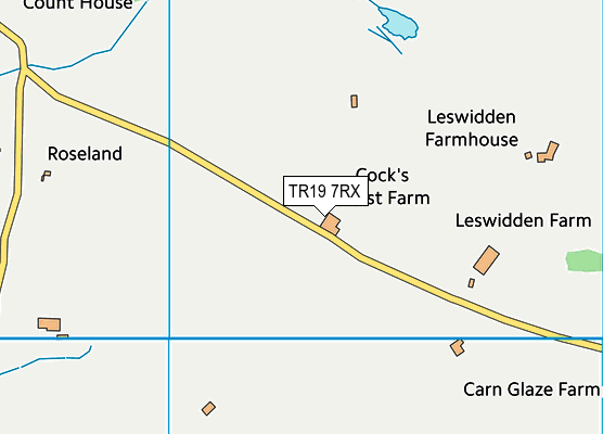 TR19 7RX map - OS VectorMap District (Ordnance Survey) TR19 7RX map - OS VectorMap District (Ordnance Survey)
