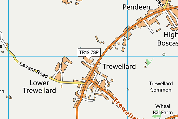 TR19 7SP map - OS VectorMap District (Ordnance Survey) TR19 7SP map - OS VectorMap District (Ordnance Survey)
