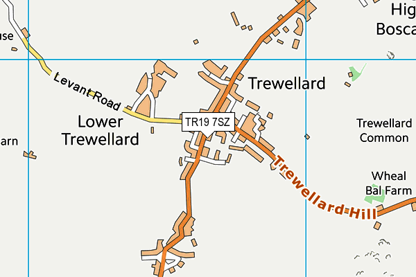 TR19 7SZ map - OS VectorMap District (Ordnance Survey) TR19 7SZ map - OS VectorMap District (Ordnance Survey)