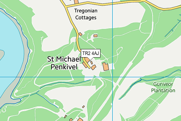 TR2 4AJ map - OS VectorMap District (Ordnance Survey) TR2 4AJ map - OS VectorMap District (Ordnance Survey)