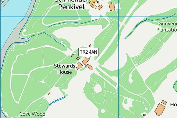 TR2 4AN map - OS VectorMap District (Ordnance Survey) TR2 4AN map - OS VectorMap District (Ordnance Survey)