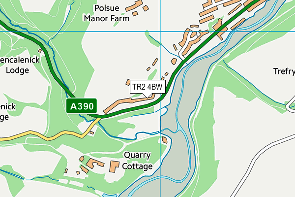 TR2 4BW map - OS VectorMap District (Ordnance Survey) TR2 4BW map - OS VectorMap District (Ordnance Survey)