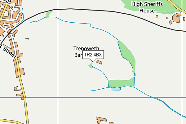 TR2 4BX map - OS VectorMap District (Ordnance Survey) TR2 4BX map - OS VectorMap District (Ordnance Survey)