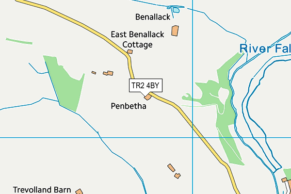 TR2 4BY map - OS VectorMap District (Ordnance Survey) TR2 4BY map - OS VectorMap District (Ordnance Survey)