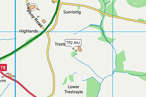TR2 4HJ map - OS VectorMap District (Ordnance Survey) TR2 4HJ map - OS VectorMap District (Ordnance Survey)