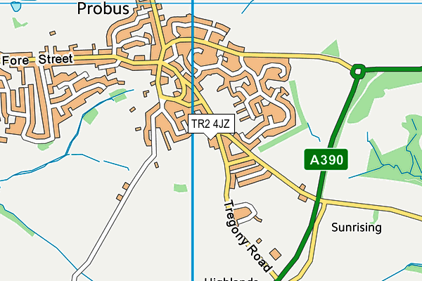 TR2 4JZ map - OS VectorMap District (Ordnance Survey) TR2 4JZ map - OS VectorMap District (Ordnance Survey)