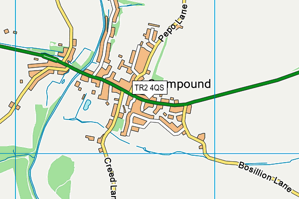 TR2 4QS map - OS VectorMap District (Ordnance Survey)