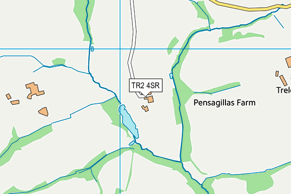 TR2 4SR map - OS VectorMap District (Ordnance Survey) TR2 4SR map - OS VectorMap District (Ordnance Survey)