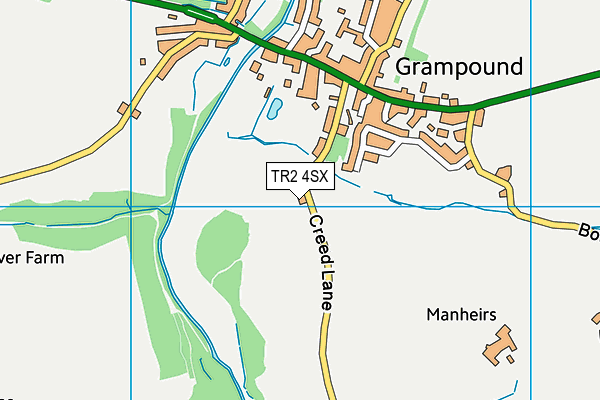 TR2 4SX map - OS VectorMap District (Ordnance Survey) TR2 4SX map - OS VectorMap District (Ordnance Survey)