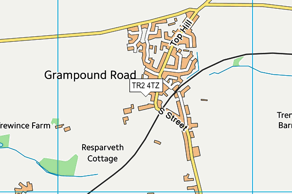 TR2 4TZ map - OS VectorMap District (Ordnance Survey) TR2 4TZ map - OS VectorMap District (Ordnance Survey)