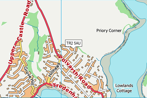 TR2 5AU map - OS VectorMap District (Ordnance Survey) TR2 5AU map - OS VectorMap District (Ordnance Survey)