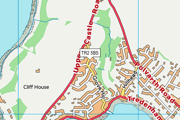 TR2 5BS map - OS VectorMap District (Ordnance Survey) TR2 5BS map - OS VectorMap District (Ordnance Survey)