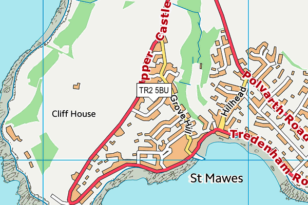 TR2 5BU map - OS VectorMap District (Ordnance Survey) TR2 5BU map - OS VectorMap District (Ordnance Survey)