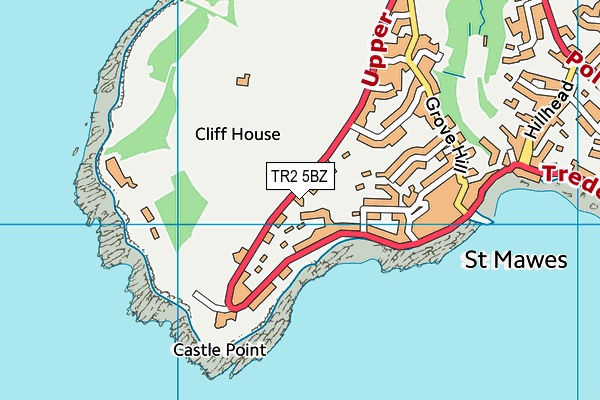 TR2 5BZ map - OS VectorMap District (Ordnance Survey) TR2 5BZ map - OS VectorMap District (Ordnance Survey)