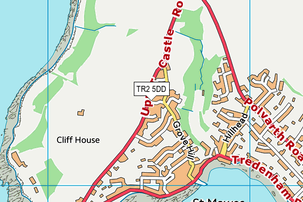 TR2 5DD map - OS VectorMap District (Ordnance Survey) TR2 5DD map - OS VectorMap District (Ordnance Survey)