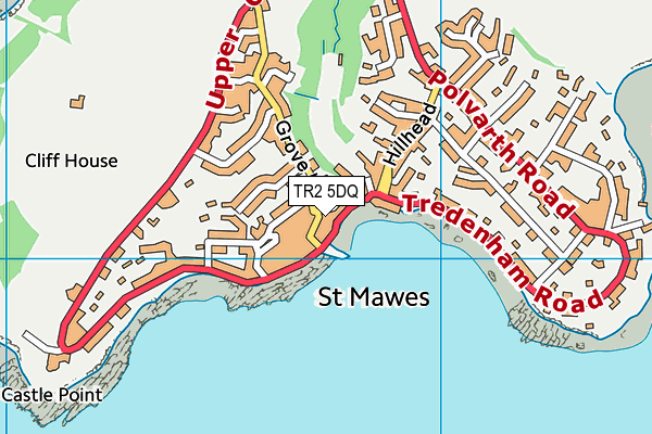 TR2 5DQ map - OS VectorMap District (Ordnance Survey)
