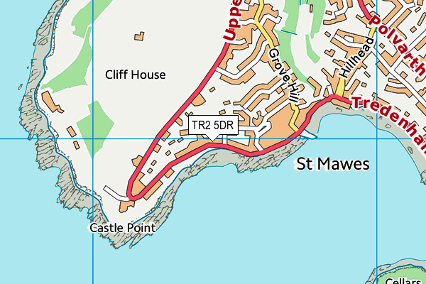 TR2 5DR map - OS VectorMap District (Ordnance Survey) TR2 5DR map - OS VectorMap District (Ordnance Survey)