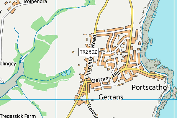 TR2 5DZ map - OS VectorMap District (Ordnance Survey) TR2 5DZ map - OS VectorMap District (Ordnance Survey)