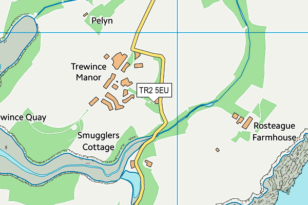 TR2 5EU map - OS VectorMap District (Ordnance Survey) TR2 5EU map - OS VectorMap District (Ordnance Survey)