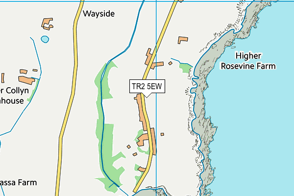 TR2 5EW map - OS VectorMap District (Ordnance Survey) TR2 5EW map - OS VectorMap District (Ordnance Survey)