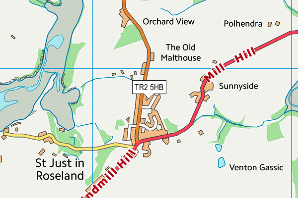TR2 5HB map - OS VectorMap District (Ordnance Survey) TR2 5HB map - OS VectorMap District (Ordnance Survey)