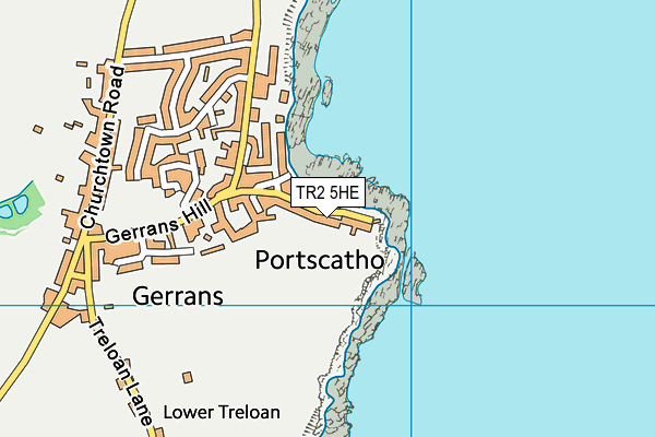 TR2 5HE map - OS VectorMap District (Ordnance Survey) TR2 5HE map - OS VectorMap District (Ordnance Survey)