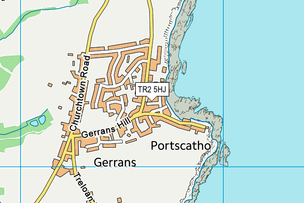 TR2 5HJ map - OS VectorMap District (Ordnance Survey) TR2 5HJ map - OS VectorMap District (Ordnance Survey)